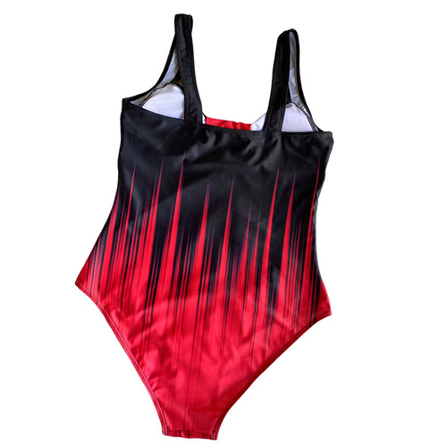 European and American one-piece swimsuit women's hot spring beach swimsuit gradient sexy backless women's one-piece bikini