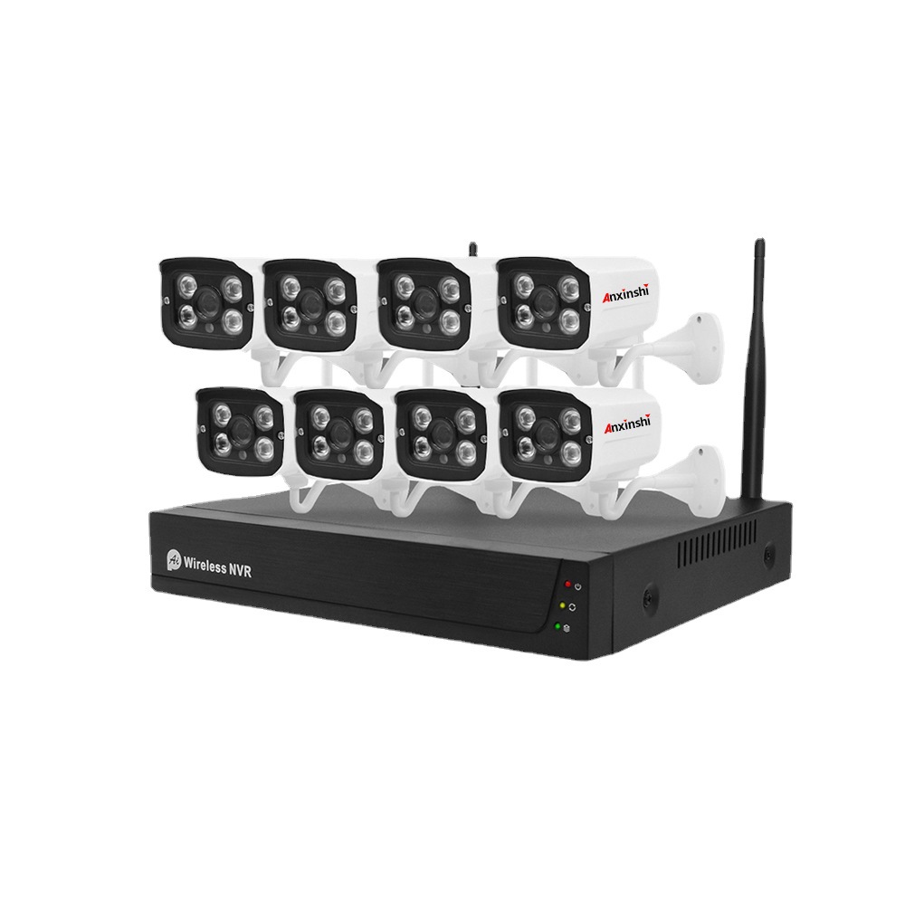 WiFi监控套装8路NVR硬盘录像机高清无线监控摄像机无线监控录像机