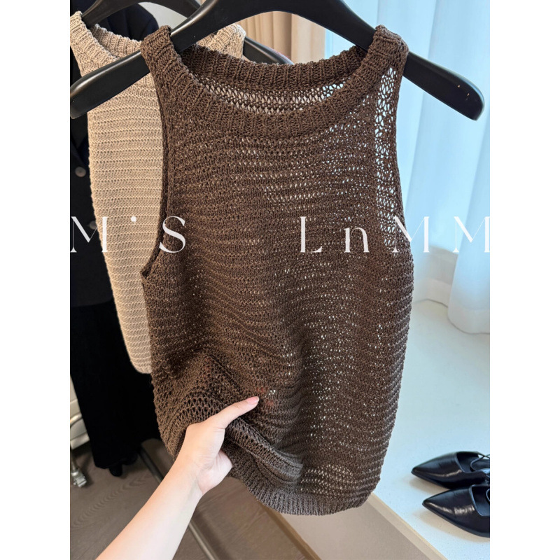 Highly Recommended! Casual and Relaxed Knitted Hollow-Out Vest for Women, Versatile and Slimming Top for Summer 2025 Highly Recommended! Casual and Relaxed Knitted Hollow-Out Vest for Women, Versatile and Slimming Top for Summer 2025