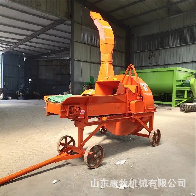 时产6吨青贮铡草机喂牛羊用秸秆揉丝机油电两用铡草粉碎机