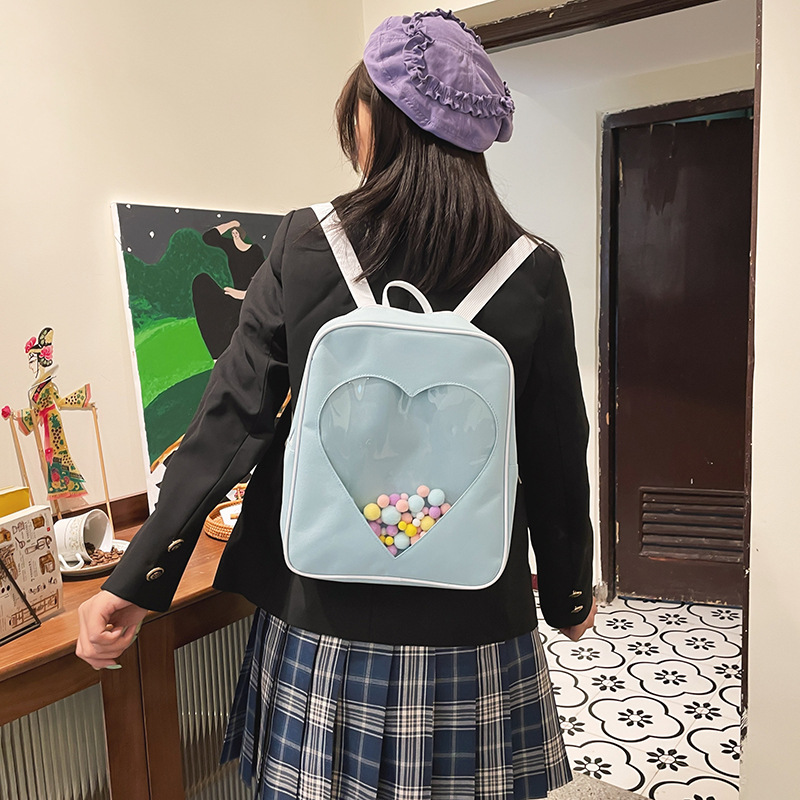 Waterproof 17 Inch Heart Shape School School Backpack display picture 54