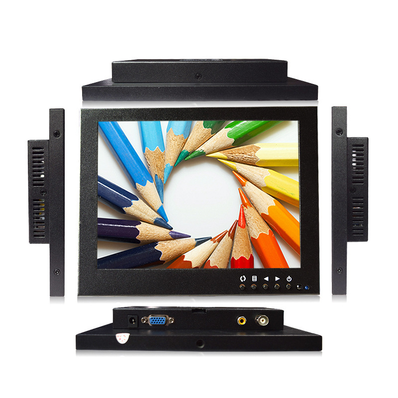 8寸液晶監視器 TFT液晶高清顯示屏車載顯示器 BNC VGA