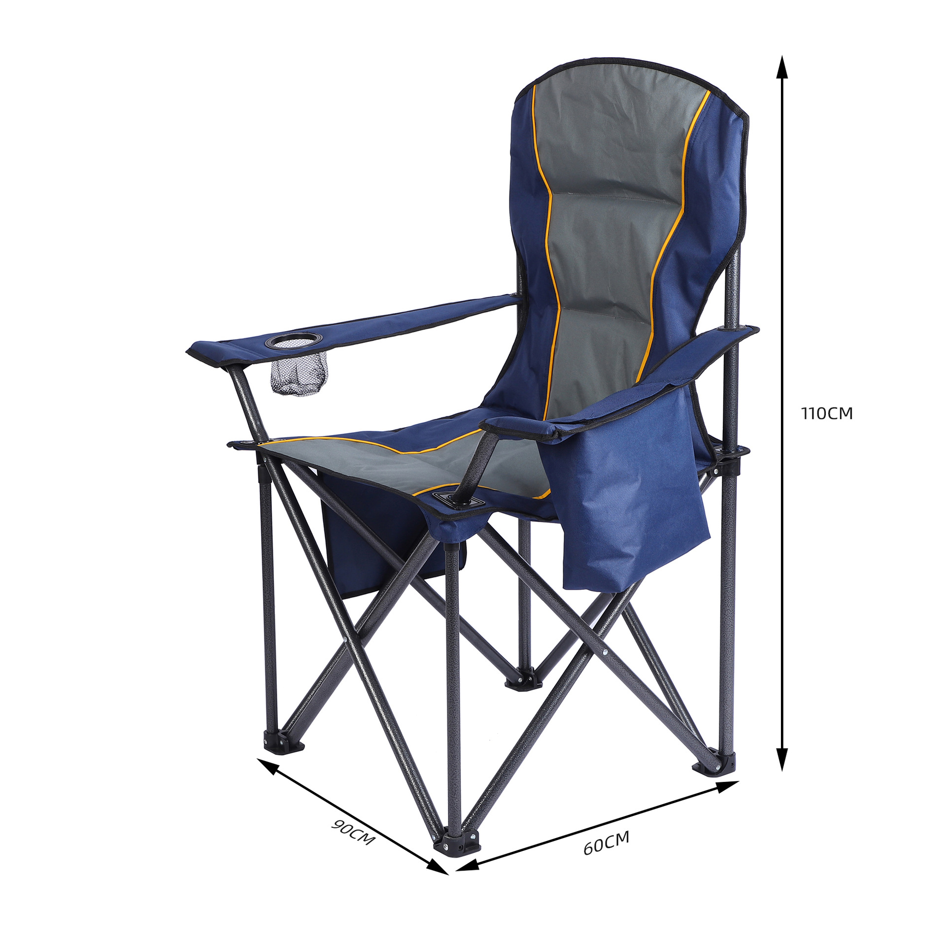 Silla de camping de algodón de gran tamaño, silla de pesca multifuncional, silla de camping de tela Oxford, silla de playa cómoda con apoyabrazos