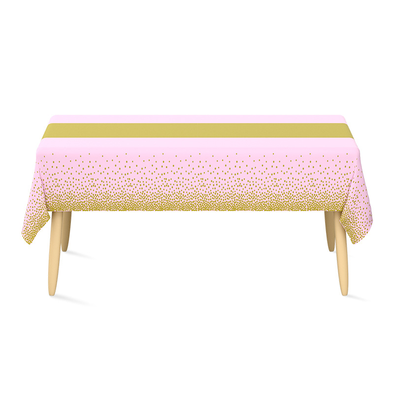 Disposable tablecloth PEVA cross -border birthday party restaurant wedding dot table flag table cloth plastic rectangular table cloth