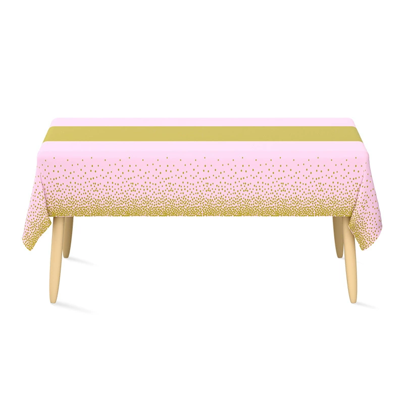 Disposable tablecloth PEVA cross -border birthday party restaurant wedding dot table flag table cloth plastic rectangular table cloth