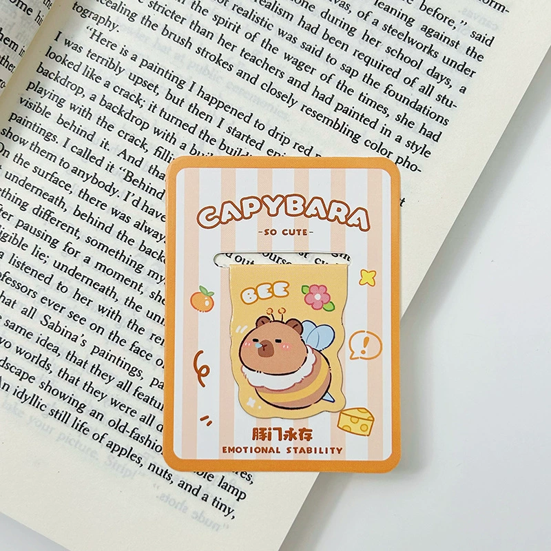 Магнитная закладка (Карпаллан) милый двусторонний рисунок животных, прочная магнитная зажимка, держатель страниц для студентов