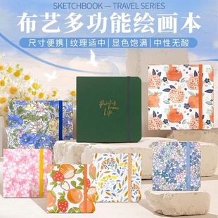 Feileniu Square Mini Portable Watercolor 300g Semi-Cotton Drawing Book Acrylic Marker Colored Pencil Blank Pocket Book