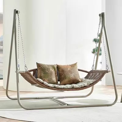 Silla columbrante al aire libre impermeable y protegida contra el sol patio sombra nórdica al aire libre balcón interior silla mecedora muebles residenciales