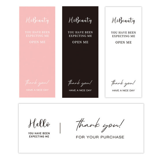 Rectangular English Label Gift Box Flying Machine Box Packaging Long Sticker Packaging Box Adhesive Sealing Decorative Sticker
