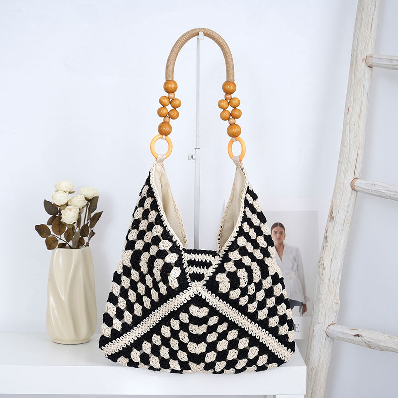 Customized Ins-Style Lazy Woven Straw Bag for Women, Large Capacity Bohemian Style Beach Bag for Seaside Vacation Customized Ins-Style Lazy Woven Straw Bag for Women, Large Capacity Bohemian Style Beach Bag for Seaside Vacation