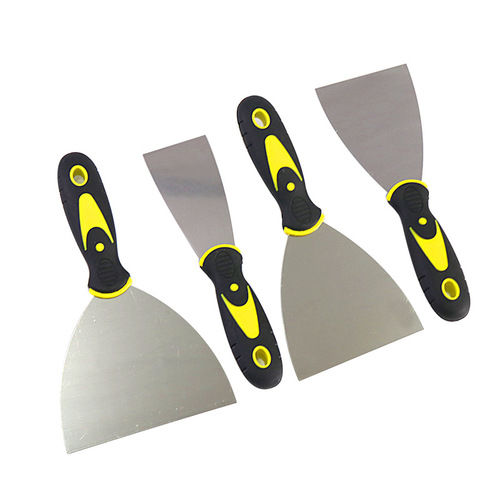 Stainless steel putty knife, carbon steel two-color handle putty knife, spreader, scraper, cleaning knife, paint tool