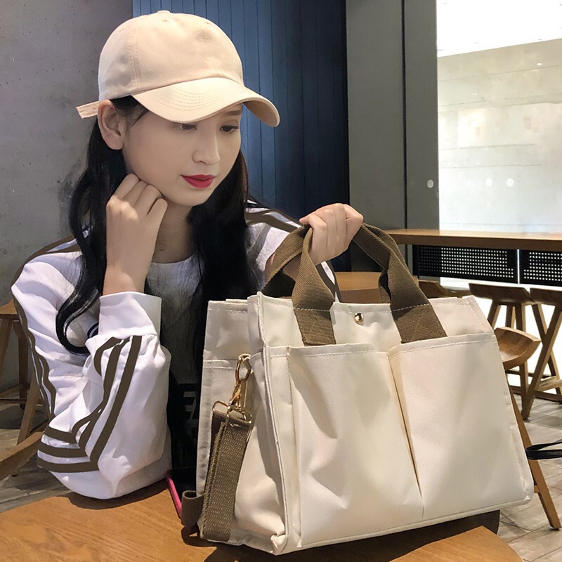 Korean Mommy Bag Multi-Compartment Practical 2024 Satchel Shoulder Bag Large Capacity Mother and Baby Bag Ins Versatile Shopping Bag