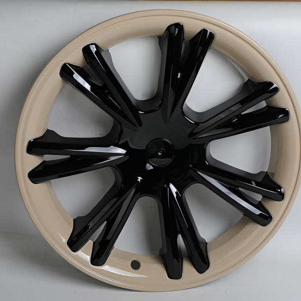 Tesla – Hub cover Y Wheel - y-19-inch-khaki-milan-white-logo-four