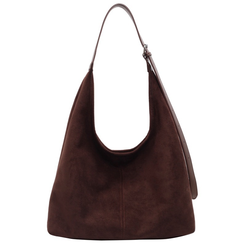 Borsa tote in camoscio da donna borsa a tracolla casual versatile_voghion.com