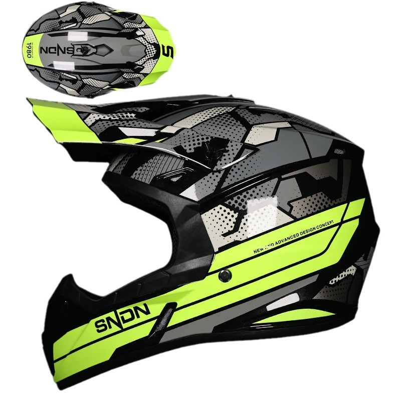 FlashShield Motocicleta Casco todoterreno Casco completo para hombre Motocicleta femenina Casco de tracción Casco de seguridad Transpirable Certificación 3C