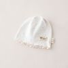 Warm star baby hat off-white