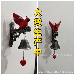 �羳��ƷRed Cardinal Bird Wall Hanging Bell �t�������B�t�ĵ�