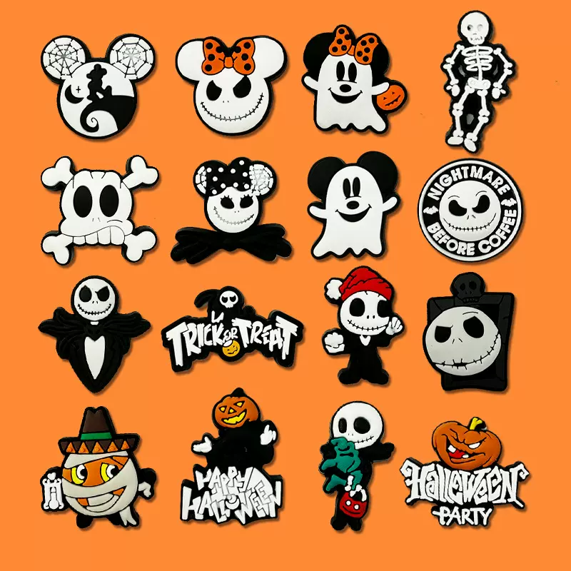 跨境搞怪节日系列 PVC软胶 洞洞鞋鞋花配饰 自主DIY鞋花鞋扣配饰