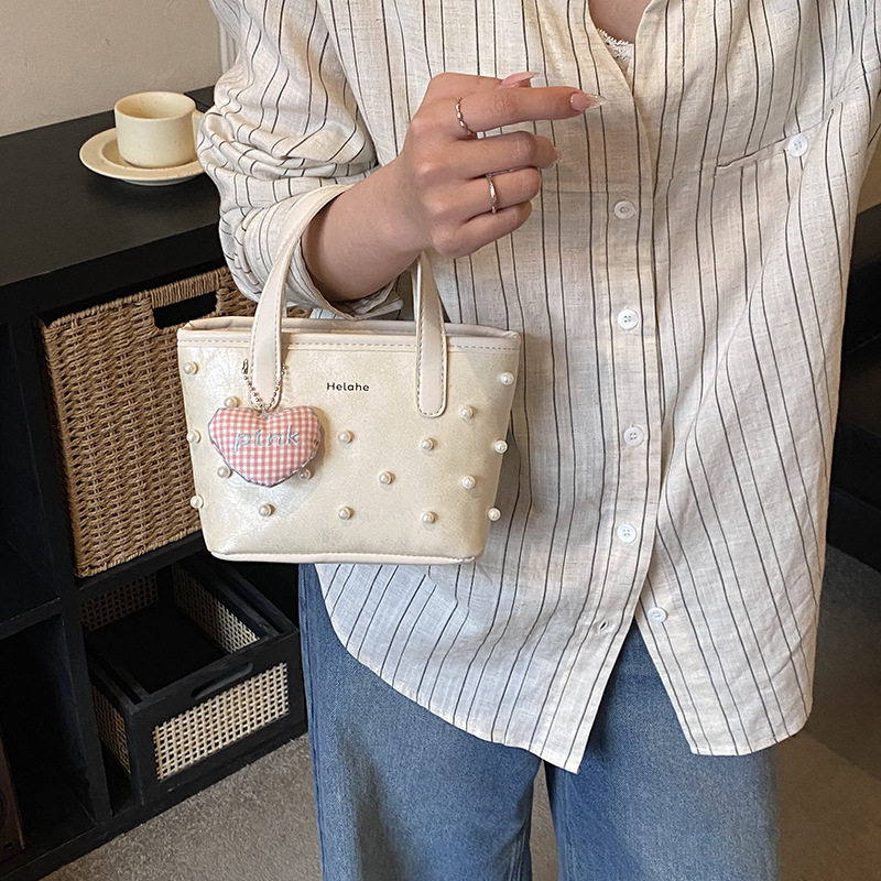 Sweet Pearl bolsas de hombro para niños y niñas, moda, colgantes de amor, bolsas portátiles para niñas, nuevas bolsas para niños transfronterizas