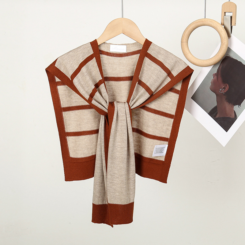 Mujeres Casual Elegante Raya Poliéster Labor De Retazos Chal display picture 3