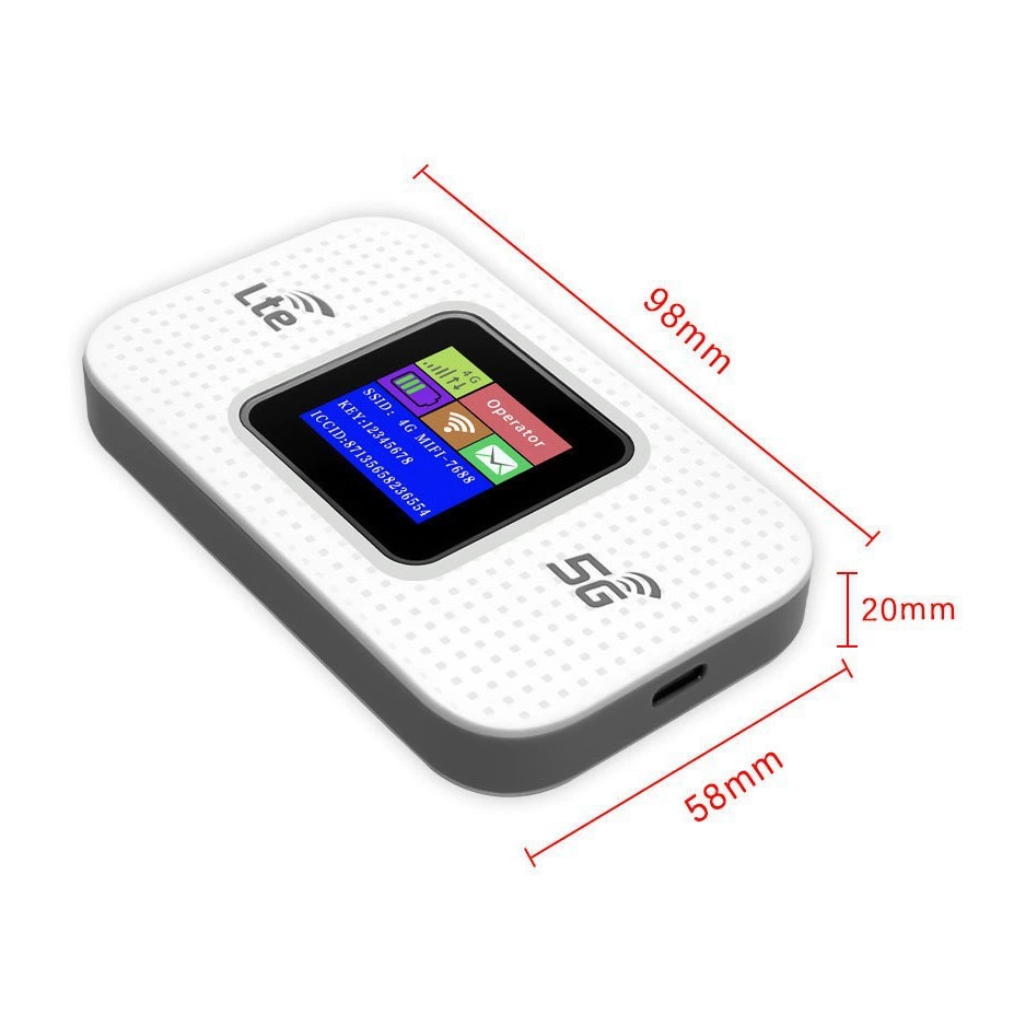 4G беспроводной маршрутизатор с разъемом для SIM-карты, Wi‑Fi хотспот, цветной дисплей, LTE 4G маршрутизатор