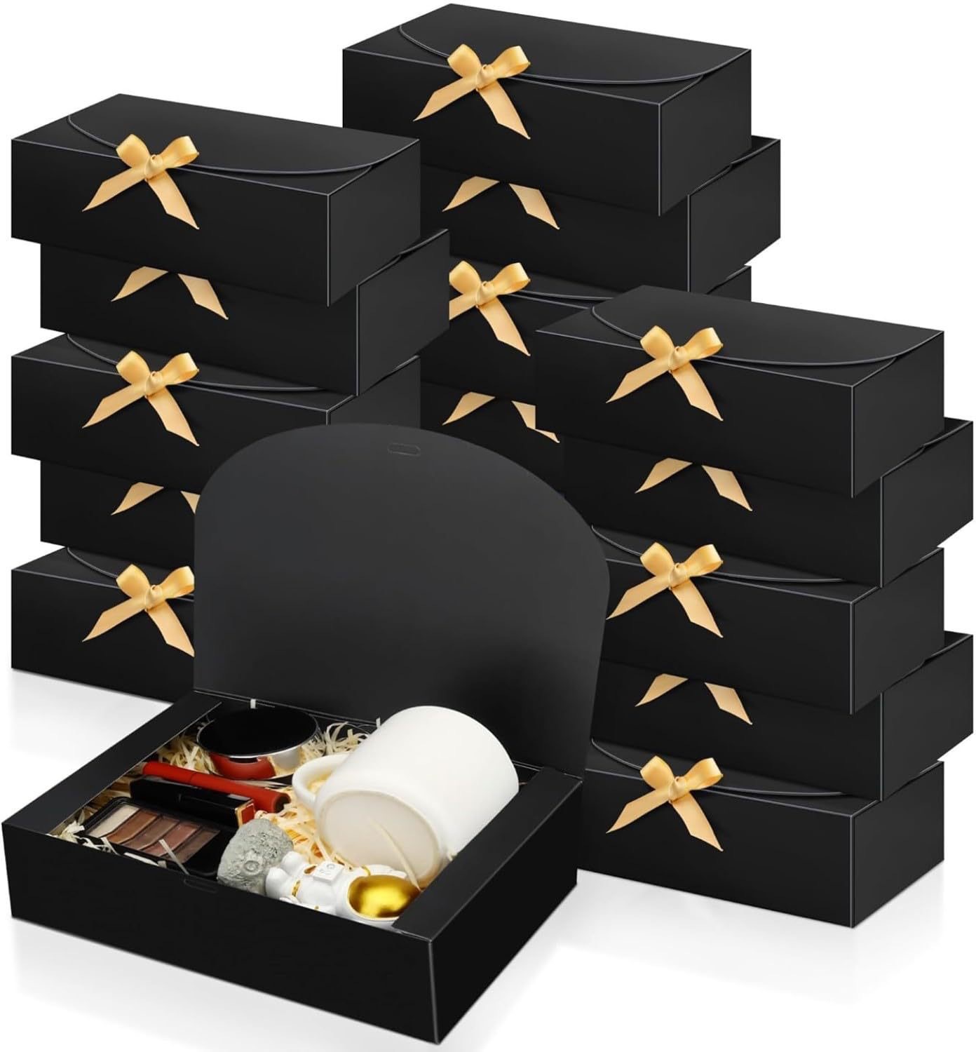 블랙 + 골드 리본; 27*20*8cm