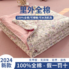 A類100% 綿綿綿綿夏は綿綿のエアコンで水洗いできるシングル二人三四点セットの薄い卸売り