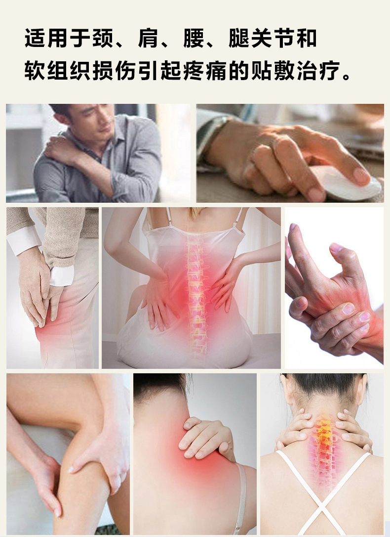 Wan Tong Herbal Pain Relief Patches 8 Patches Per Box External Use Body Care Plaster key features