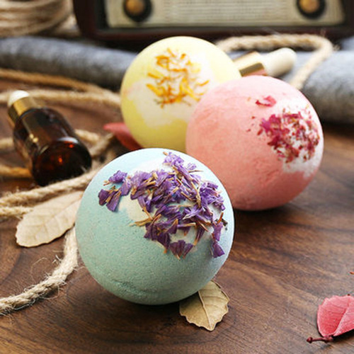 Cross-border bubble dried flower bath salt bath ball explosive salt ball bath salt ball bath salt ball bubble bomb bath ball