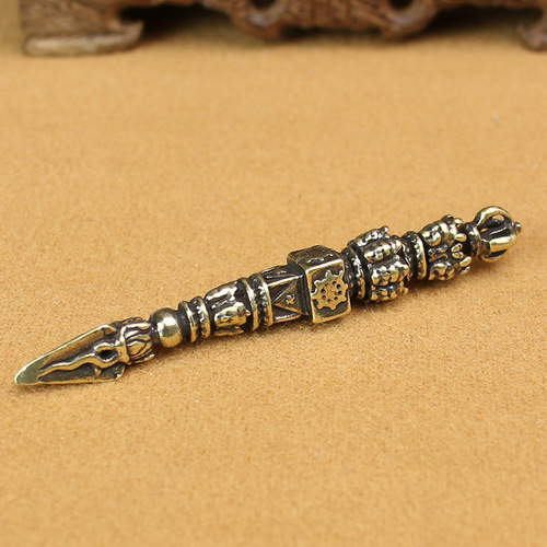 Brass Six Sons Mantra Vajra Lotus Horsehead Mingwang Creative Handmade Collection Toy Toy Car Hanging Key