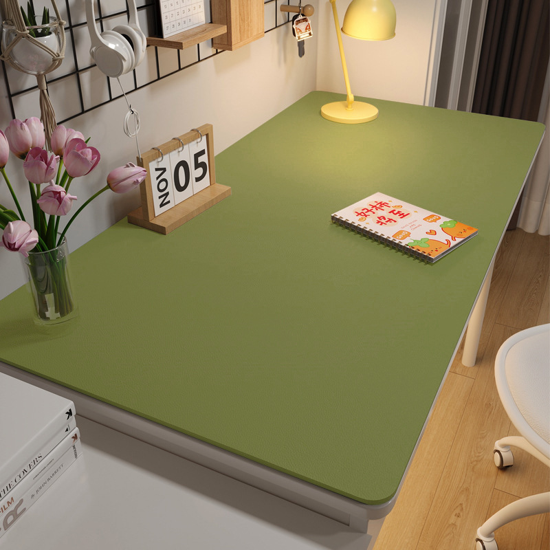 Protector de ojos de protección del medio ambiente Alfombrilla de mesa de libro Cuero para estudiantes Alfombrilla de mesa de color sólido Mantel de mesa a prueba de aceite Alfombrilla de mesa de computadora de aprendizaje antideslizante
