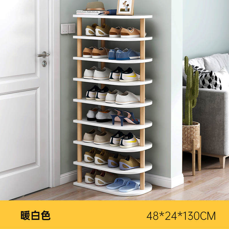 [슈퍼 와이드 - 신발 약 18켤레 - 9레이어 모델] 따뜻한 흰색 48*24*130CM