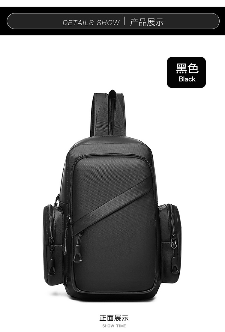 New business men's backpack, water-resistant, suitable for both shoulder and single shoulder, cross-border Oxford fabric men's computer backpack undefined