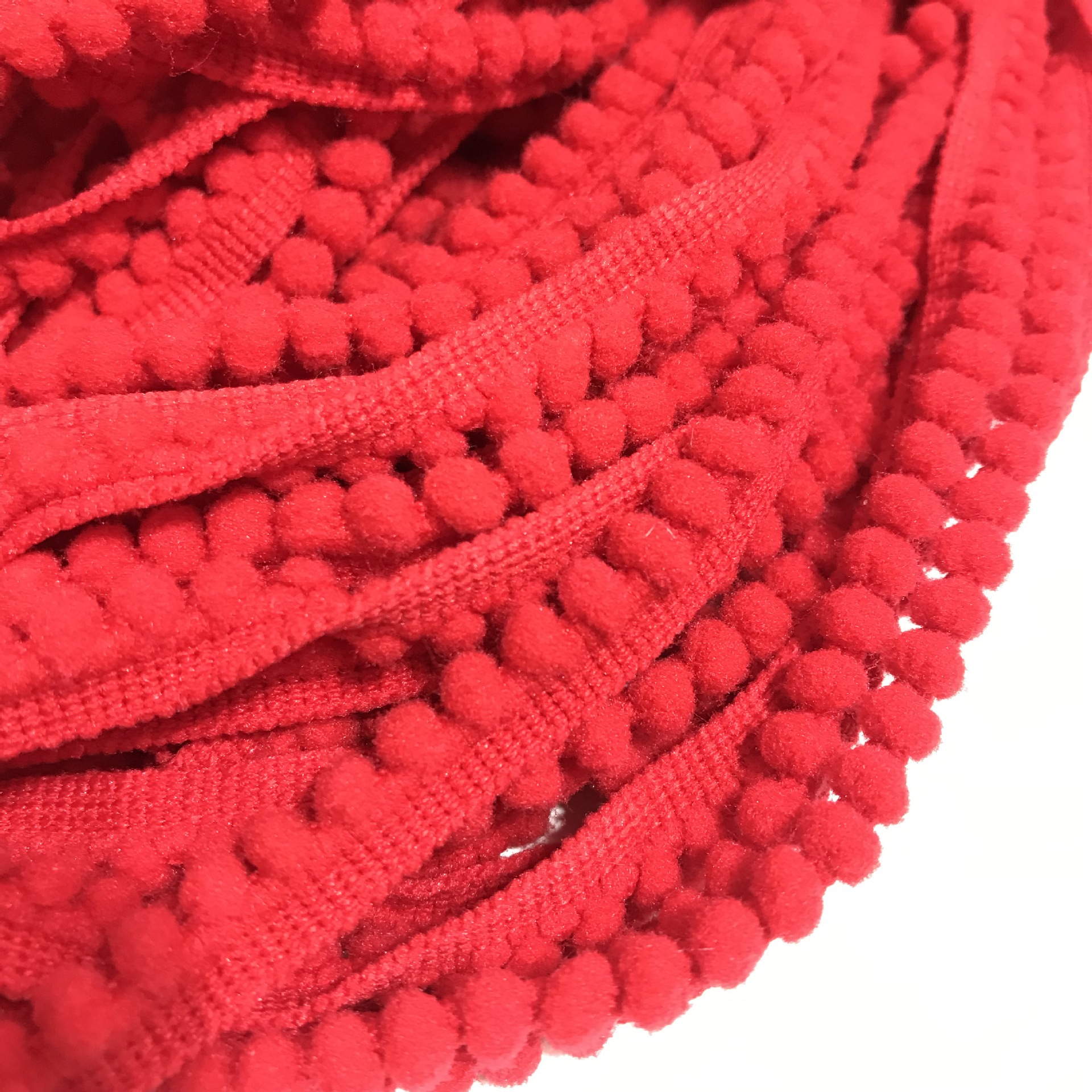 毛球花边 牙边 高弹球花边 开司米彩色花边服装辅料配饰