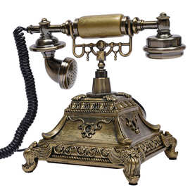 转盘复古电话机仿古式欧式转盘电话摆设拨打电话机座机跨境外贸