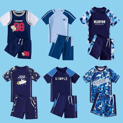 Children's swimwear, unisex middle and large children's new split-style junior high school student children's swimsuit pants, boys' swimwear wholesale