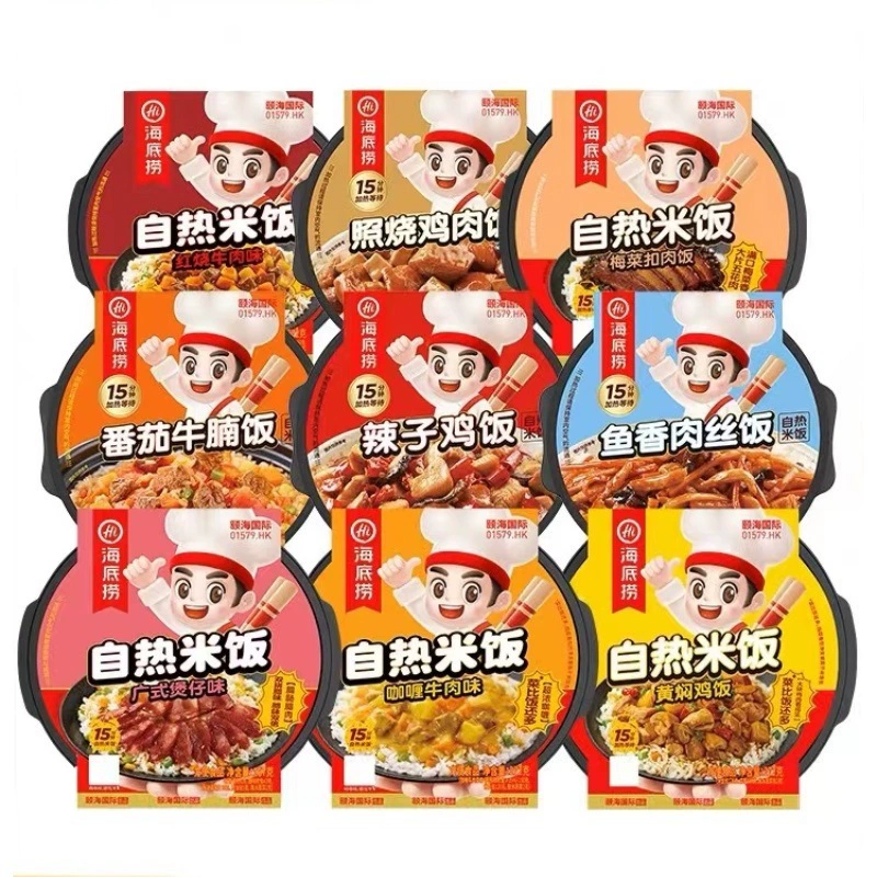 Haidilao Самонагревающийся горшок Рис Кантонский рис Тушеная говядина Рис, тушеный с желтой курицей и рыбным вкусом Измельченная свинина Удобный мгновенный рис