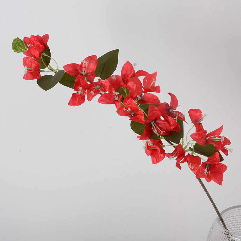 Vino rojo serie tema flor artificial boda Hotel diseño Flor de plomo arreglo Rosa flor falsa material decoración del hogar al por mayor