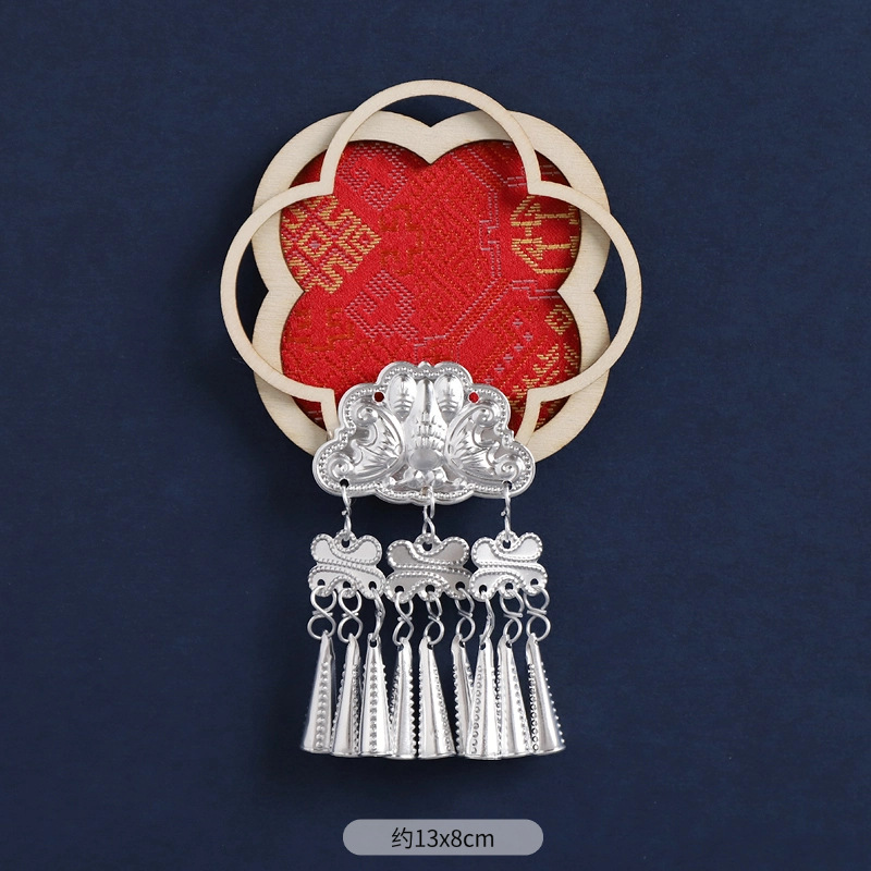 24-Zhuang Brocade Refrigerator Magnet (Rose Knot Trumpet)