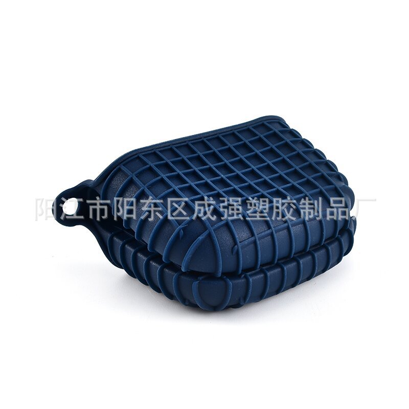 Clip de mano aislado Guantes antiquemaduras de silicona a cuadros para hornear horno microondas bandeja de horno clip antideslizante guantes de clip de mano antiquemaduras