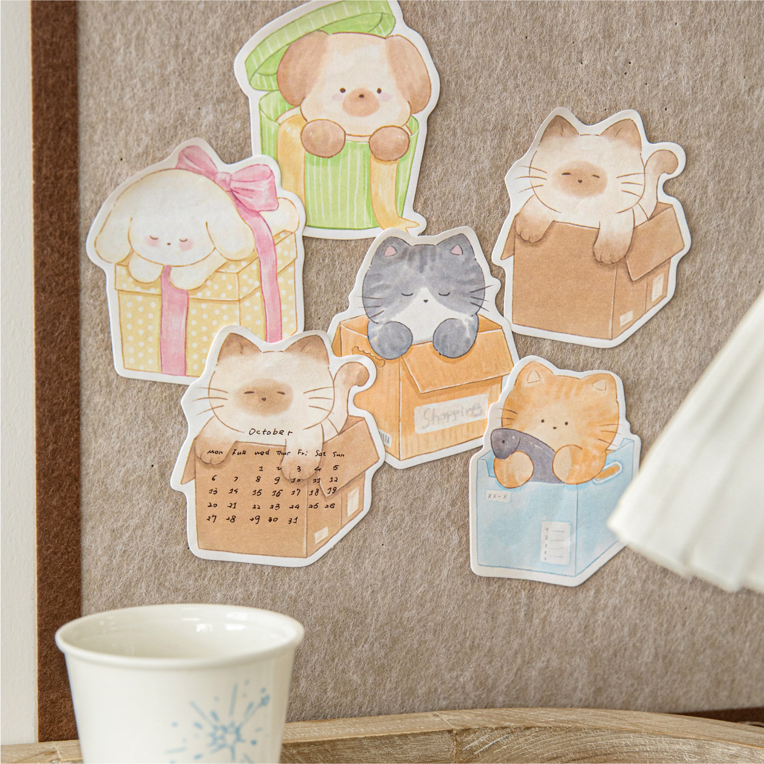 Mo Mo Alien Creative Post-it, lindo empaque, material de animales pequeños y medianos, decoración de cuentas a mano, memo de mensajes, n-post