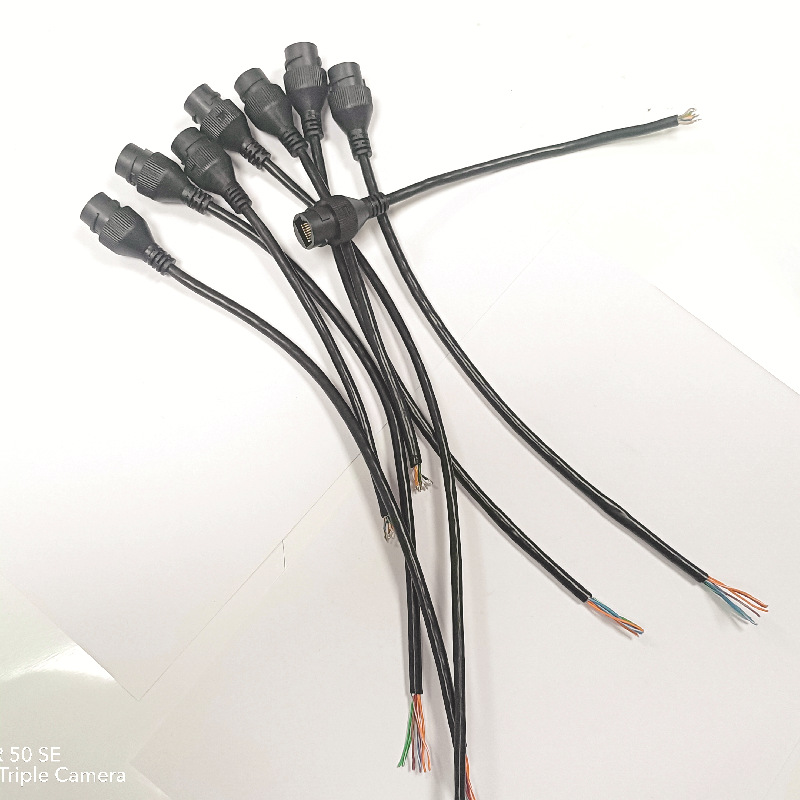 定制单头网络头线rj45防水插连接器源头定制工厂防水网口单头尾线