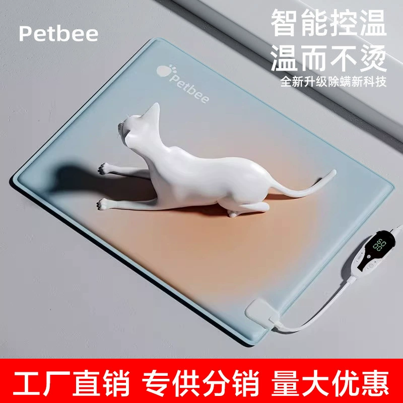 Электрическое одеяло для домашних животных Amazon для внешней торговли для кошек и собак, гнездо с подогревом, интеллектуальный водонепроницаемый обогреватель для домашних животных с постоянной температурой для небольших рептилий