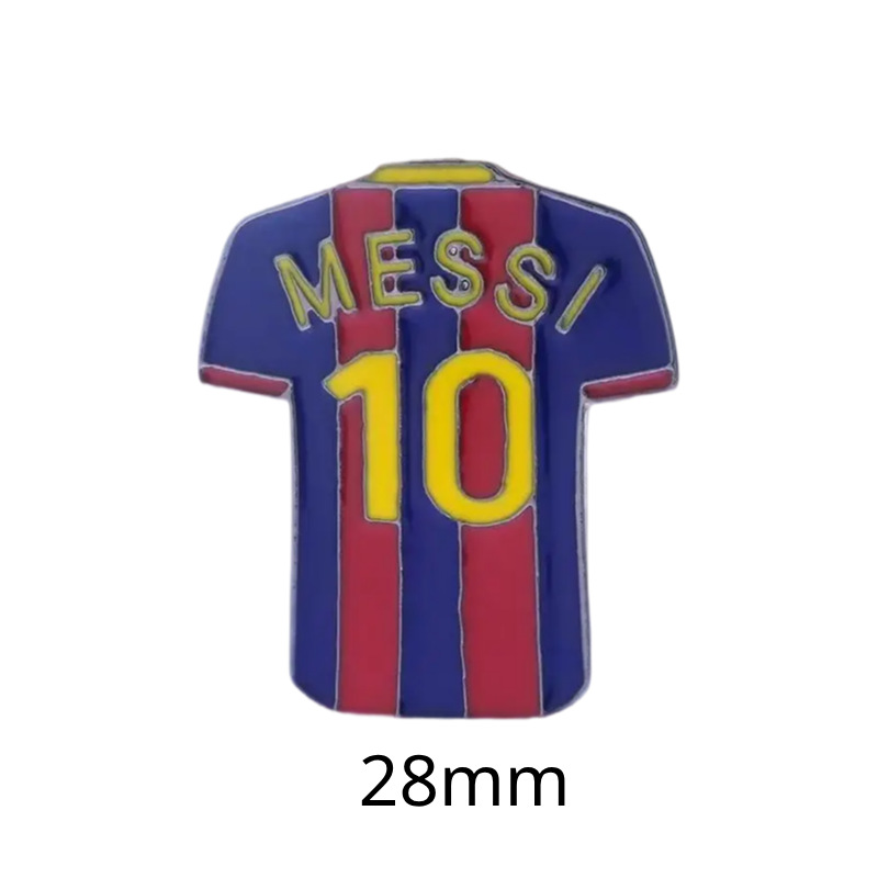 Fabricante personalizado Champions League World Cup Football Super Star Metal Insignia Imagen de dibujos animados Etiqueta del teléfono móvil Insignia Regalo