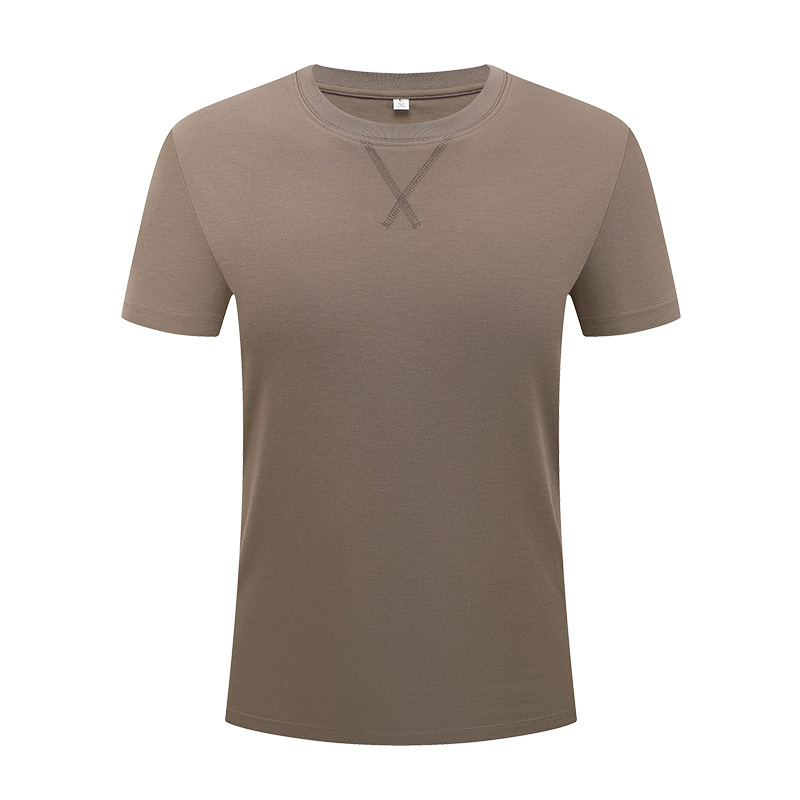 Camiseta de manga corta para hombre, de algodón y poliéster, de lujo ligero, de alta gama, color blanco puro, estilo casual, para verano, personalizada, paquete de 60 unidades image 16