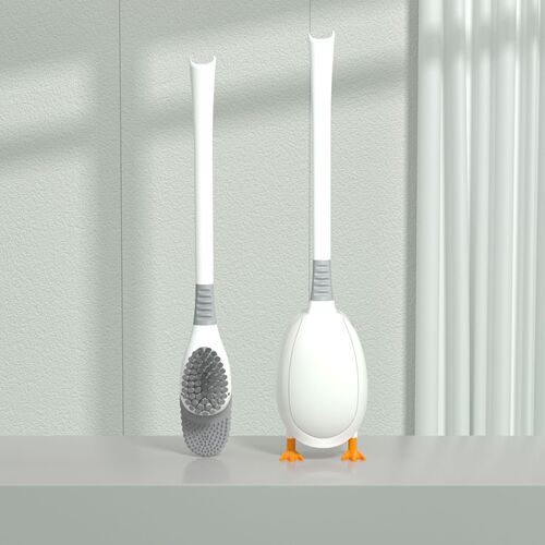 Diving Duck Toilet Brush No Dead Angle Long Handle Soft Hair Toilet Brush Wall-mounted Floor-standing Cleaning Brush Bathroom Cleaning Set