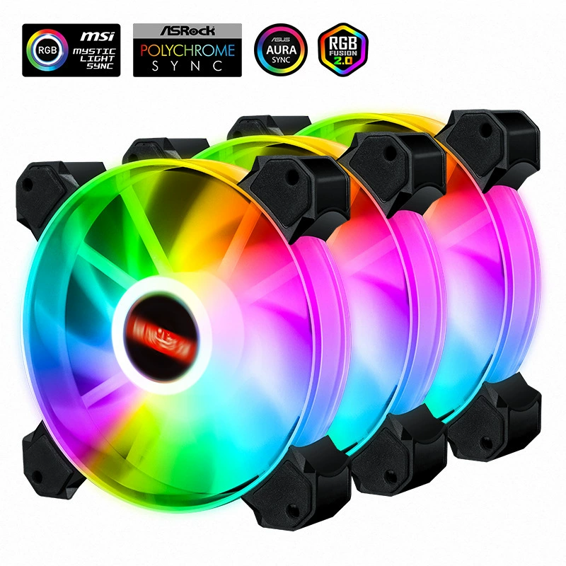 Граница кросс-бортная арка RGB компьютерная коробка радиатор Shenguang синхронный Phantom Фантасический цветной тихий вентилятор