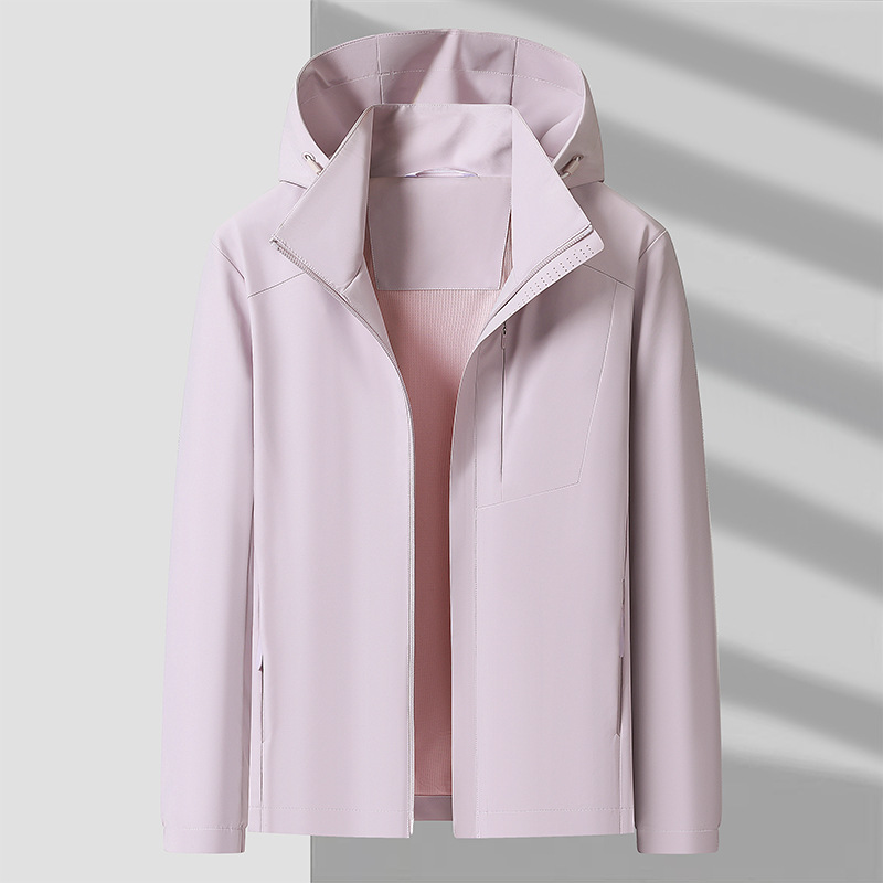 Spring and Autumn Outdoor Elastic Windbreaker for Women, Single-Layer Breathable Couple Style Casual Jacket for Men