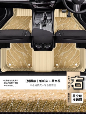 Floor Mats — Modelə uyğun ayaqaltı - double-layer-starry-sky-blanket-beige
