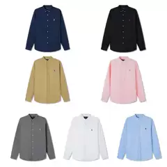 2025 high quality/Sweep Code rl Ruff Classic Pony Men's and Women's Oxford Cloth Spinning Casual American Shirt